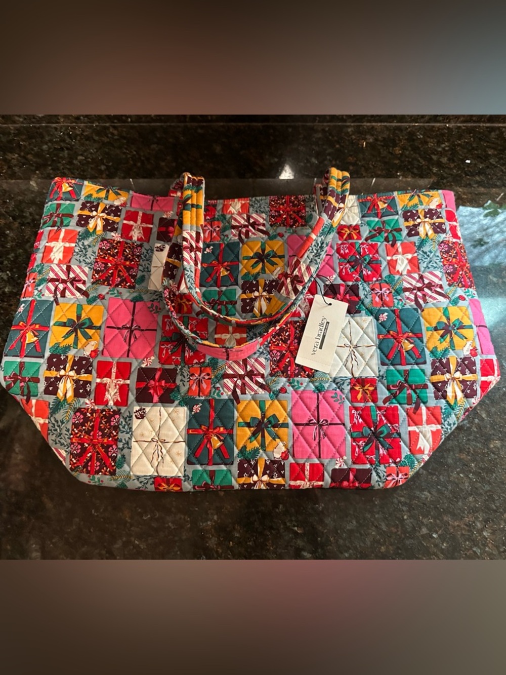 Vera Bradley Quilted Tote in Under the Tree print